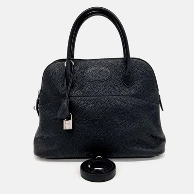 Pre-owned Hermes Bolide 31 Black Leather Bag