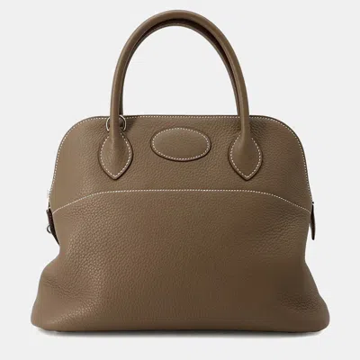 Pre-owned Hermes Bolide 31 Etoupe Taurillon Clemence
