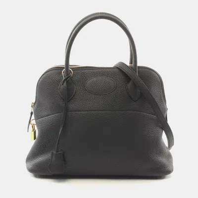 Pre-owned Hermes Bolide 31 Hand Shoulder Bag Taurillon Clemence Black Ghw