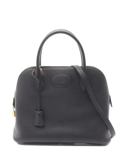 Pre-owned Hermes Bolide 31 Handbag In Black