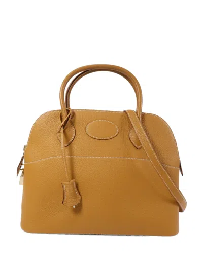Pre-owned Hermes Bolide 31 Leather Tote Bag In Neutral