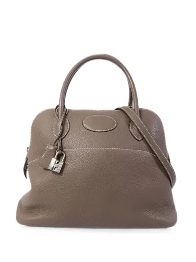 Pre-owned Hermes Bolide 31 Tote Bag In Gray