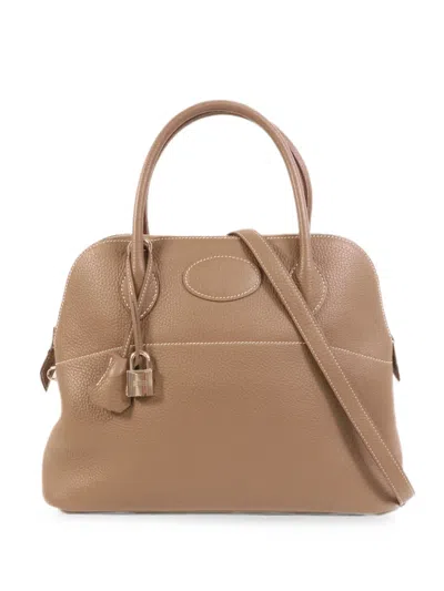 Pre-owned Hermes Bolide 31 Tote Bag In Neutral