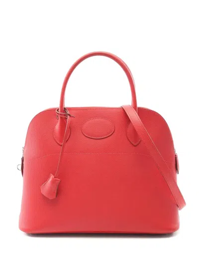 Pre-owned Hermes Bolide 31 Tote Bag In Red
