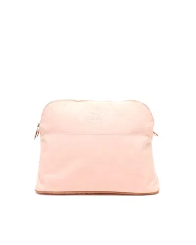 Pre-owned Hermes Hermès Bolide 35 Cosmetic Pouch In Pink