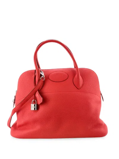 Pre-owned Hermes Bolide Bag Clemence 35 Satchel In Pink