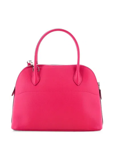 Pre-owned Hermes Bolide Bag Epsom 27 Satchel In Pink