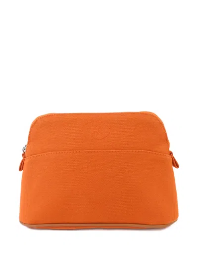 Pre-owned Hermes Bolide Clutch Bag In Orange