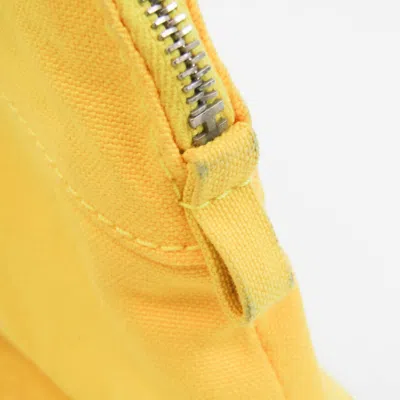 Hermes Bolide Cotton Clutch Bag () In Yellow