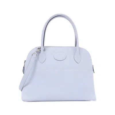 Pre-owned Hermes Bolide Epsom Leather Handbag () In Blue