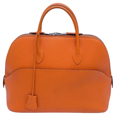 Hermes Hermès Bolide Orange Leather Tote Bag ()