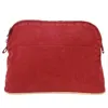 HERMES HERMÈS BOLIDE RED COTTON CLUTCH BAG (PRE-OWNED)