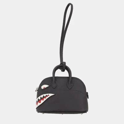 Pre-owned Hermes Bolide Shark Bag Charm Caban Swift Leather In Brown