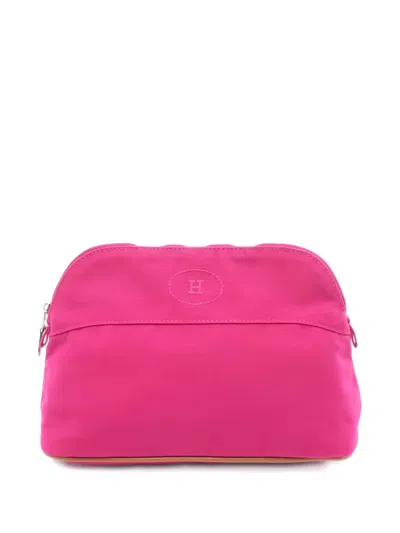Pre-owned Hermes Bolide Zip-up Pouch In Pink