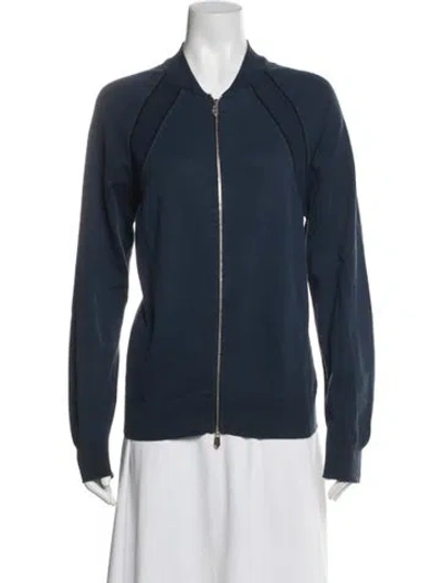 Pre-owned Hermes Bomber Jacket In Blue