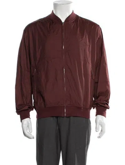 Pre-owned Hermes Bomber Jacket In Burgundy