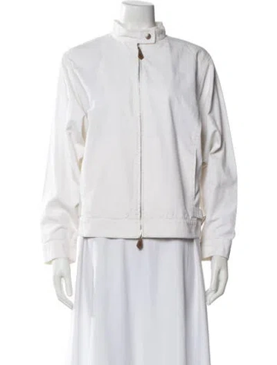 Pre-owned Hermes Bomber Jacket In White