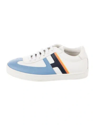 Pre-owned Hermes Boomerang Athletic Sneakers In Blue