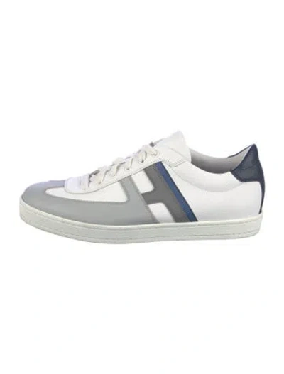 Pre-owned Hermes Boomerang Sneakers In Gray