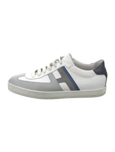 Pre-owned Hermes Boomerang Sneakers In Grey