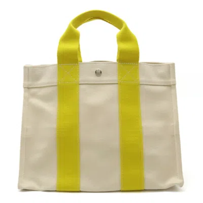 Hermes Hermès Bora Bora Yellow Canvas Tote Bag ()
