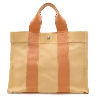 Pre-owned Hermes Bora Bora Orange Canvas Handbag Tote Bag ()