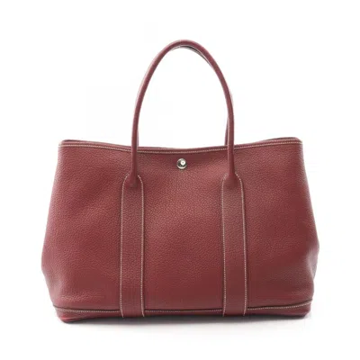 Pre-owned Hermes Bordeaux Negonda Leather Tote Bag () In Burgundy