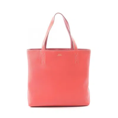 Pre-owned Hermes Bordeaux Pink Ruby Taurillon Clemence Leather Handbag Tote Bag ()
