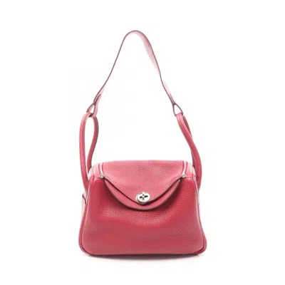 Pre-owned Hermes Bordeaux Ruby Taurillon Clemence Leather Handbag Shoulder Bag () In Bordeaux, Ruby