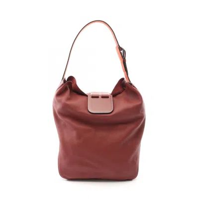 Pre-owned Hermes Bordeaux Taurillon Clemence Leather Swift Leather Leather Shoulder Bag ()