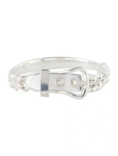 Pre-owned Hermes Boucle Sellier Inflexible Bracelet, 7" In Multi