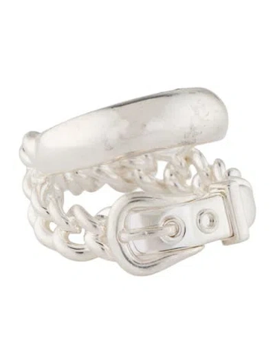 Pre-owned Hermes Boucle Sellier Inflexible Ring, Large Model In Multi