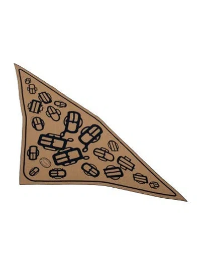 Pre-owned Hermes Bouclerie Moderne En Casaques Giant Cashmere Triangle Scarf W/ Tags In Brown
