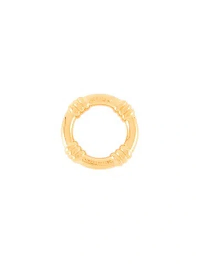 Pre-owned Hermes Bouet Scarf Ring In Gold