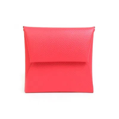 Pre-owned Hermes Bougainvillier Epsom Leather Coin Purse/coin Case ()