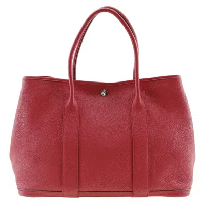 Pre-owned Hermes Bougainvillier Red Color Negonda Leather Tote Bag () In Bougainvillier, Red Color