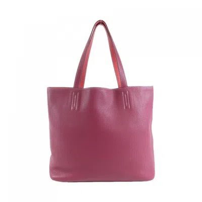 Pre-owned Hermes Bougainvillier Taurillon Clemence Leather Handbag Tote Bag ()