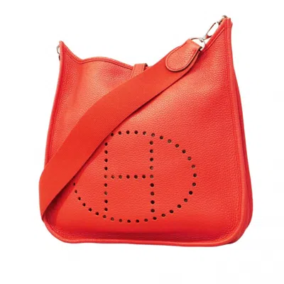 Pre-owned Hermes Bougainvillier Taurillon Clemence Leather Shoulder Bag ()