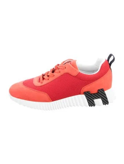 Pre-owned Hermes Bouncing Athletic Athletic Sneakers In Red