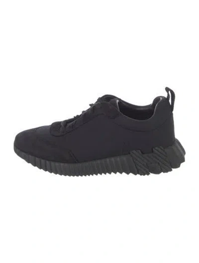 Pre-owned Hermes Bouncing Athletic Sneakers In Black