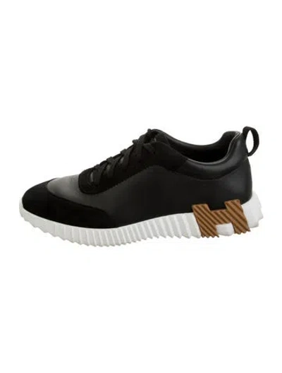 Pre-owned Hermes Bouncing Athletic Sneakers In Black