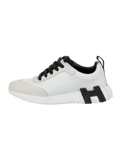 Pre-owned Hermes Bouncing Athletic Sneakers In Black/grey/white