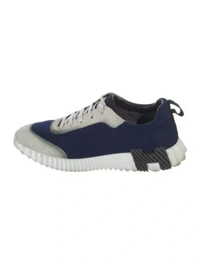 Pre-owned Hermes Bouncing Athletic Sneakers In Blue
