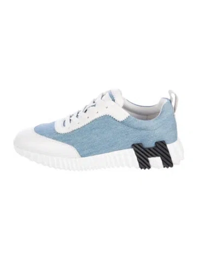 Pre-owned Hermes Bouncing Athletic Sneakers In Blue