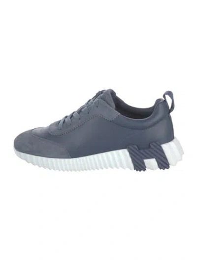 Pre-owned Hermes Bouncing Athletic Sneakers In Blue