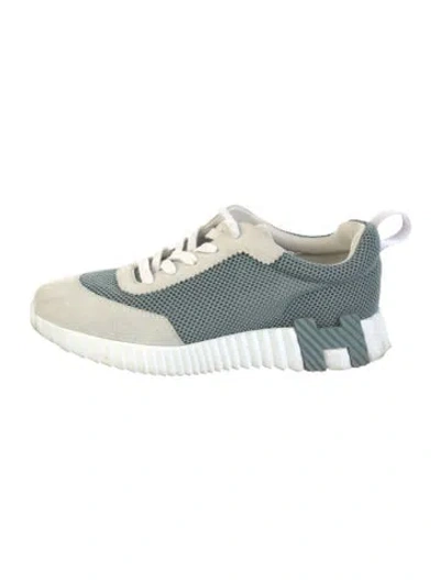 Pre-owned Hermes Bouncing Athletic Sneakers In Green