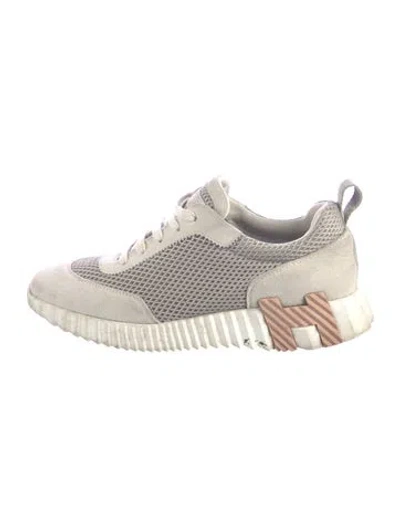 Pre-owned Hermes Bouncing Athletic Sneakers In Grey