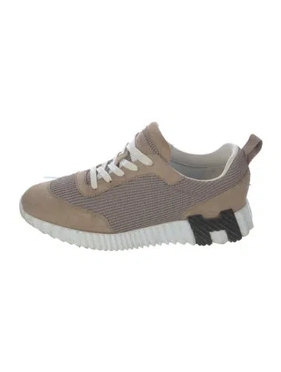 Pre-owned Hermes Bouncing Athletic Sneakers In Neutral