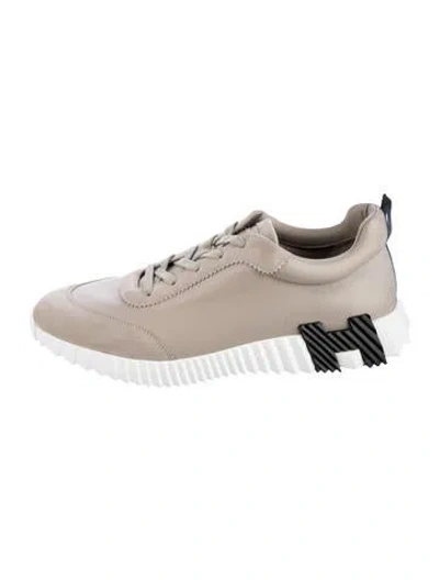Pre-owned Hermes Bouncing Athletic Sneakers In Neutral