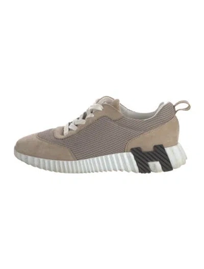 Pre-owned Hermes Bouncing Athletic Sneakers In Neutrals